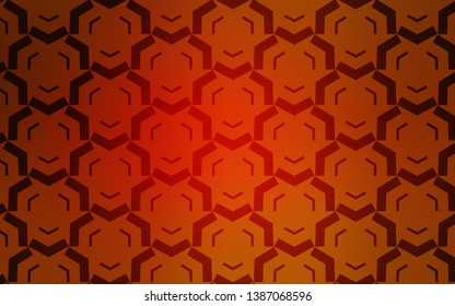 Light Orange vector layout with curved lines. Shining colorful illustration in simple style. Brand new design for your ads, poster, banner.