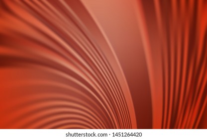 Light Orange vector layout with curved lines. Colorful geometric sample with gradient lines.  Elegant pattern for a brand book.