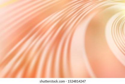 Light Orange vector layout with curved lines. Brand new colorful illustration in simple style. Template for cell phone screens.