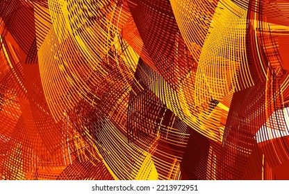 Light Orange vector layout with curved lines. An elegant bright illustration with gradient lines. Elegant pattern for a brand book.