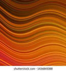 Light Orange vector layout with curves. Colorful illustration with curved lines. Template for your UI design.