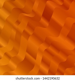 Light Orange vector layout with curves. Colorful abstract illustration with gradient curves. Design for your business promotion.