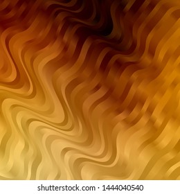 Light Orange vector layout with curves. Brand new colorful illustration with bent lines. Smart design for your promotions.
