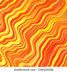 Light Orange vector layout with curves. Colorful geometric sample with gradient curves.  Pattern for commercials, ads.