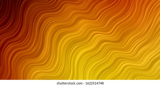Light Orange vector layout with curves. Colorful illustration in abstract style with bent lines. Best design for your posters, banners.