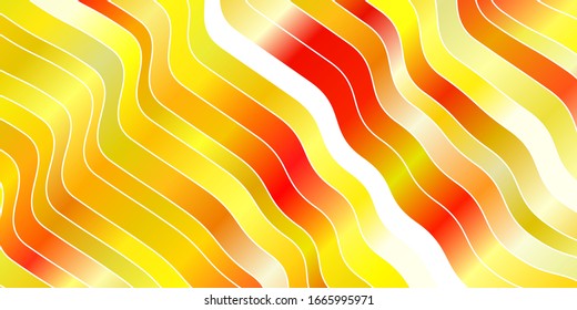 Light Orange vector layout with curves. Colorful geometric sample with gradient curves.  Pattern for websites, landing pages.