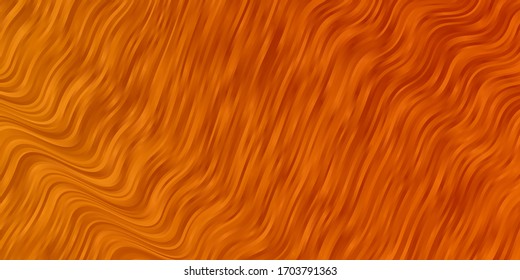 Light Orange vector layout with curves. Colorful illustration in abstract style with bent lines. Pattern for ads, commercials.