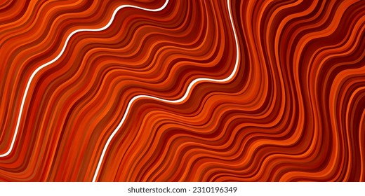 Light Orange vector layout with curves. Abstract illustration with gradient bows. Design for your business promotion.