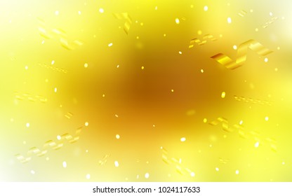 Light Orange vector layout with festival confetti. Confetti on blurred abstract background with colorful gradient. The pattern can be used for new year ad, booklets.