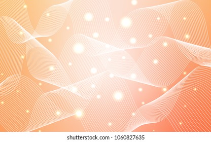 Light Orange vector layout with festival confetti. Blurred decorative design in anniversary style with confetti. The pattern can be used for new year ad, booklets.