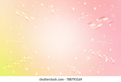 Light Orange vector layout with festival confetti. Confetti on blurred abstract background with colorful gradient. Beautiful design for your business advert of anniversary.