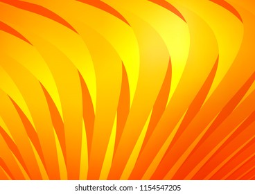Light Orange vector layout with flat lines. Decorative shining illustration with lines on abstract template. The template can be used as a background.