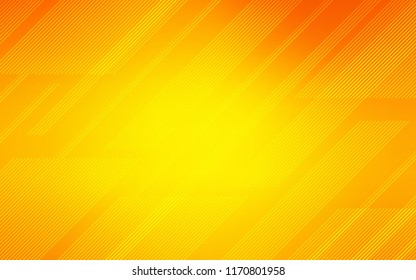 Light Orange vector layout with flat lines. Decorative shining illustration with lines on abstract template. Best design for your ad, poster, banner.
