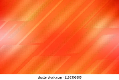 Light Orange vector layout with flat lines. Glitter abstract illustration with colored sticks. Smart design for your business advert.