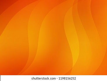 Light Orange vector layout with flat lines. Lines on blurred abstract background with gradient. The pattern can be used as ads, poster, banner for commercial.