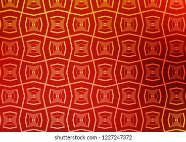 Light Orange vector layout with flat lines. Shining illustration with lines on abstract template. Pattern for websites, landing pages.