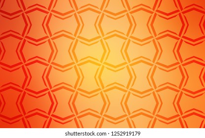Light Orange vector layout with flat lines. Decorative shining illustration with lines on abstract template. Pattern for ads, posters, banners.