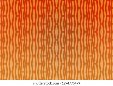 Light Orange vector layout with flat lines. Shining colored illustration with narrow lines. The pattern can be used for busines ad, booklets, leaflets