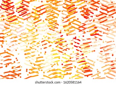 Light Orange vector layout with flat lines. Shining colored illustration with sharp stripes. Smart design for your business advert.