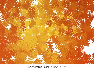 Light Orange vector layout with flat lines. Colorful shining illustration with lines on abstract template. Pattern for ad, booklets, leaflets.