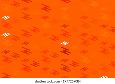 Light Orange vector layout with flat lines. Glitter abstract illustration with colored sticks. Pattern for websites, landing pages.