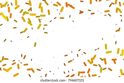 Light Orange vector layout with flat lines. Glitter abstract illustration with colored sticks. The pattern can be used as ads, poster, banner for medicine.