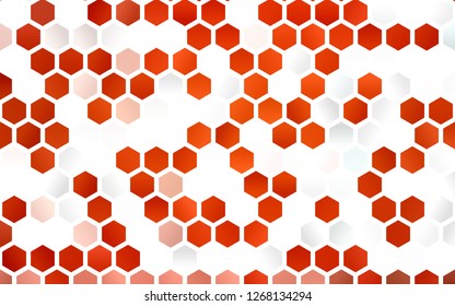Light Orange vector layout with hexagonal shapes. Design in abstract style with hexagons. Pattern for ads, leaflets.