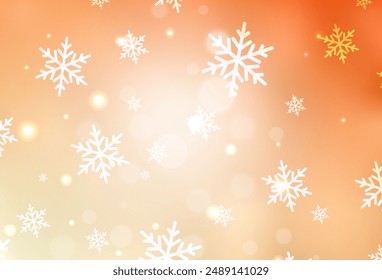 Light Orange vector layout in New Year style. A colorful design in Christmas style with gradient. Template for lettering, typography.