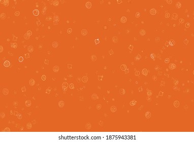 Light Orange vector layout with restaurant food. Decorative illustration with food on abstract template. Template for meal cooking in kitchen.
