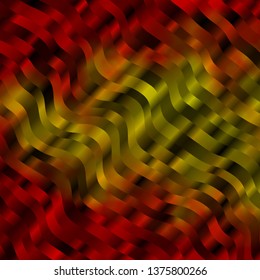 Light Orange vector layout with wry lines. Colorful illustration in abstract style with bent lines. Template for your UI design.