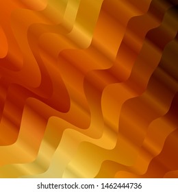 Light Orange vector layout with wry lines. Colorful illustration in abstract style with bent lines. Pattern for commercials, ads.
