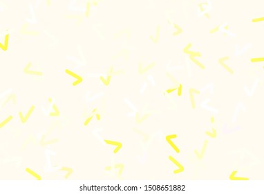 Light Orange vector layout with wry lines. Geometric illustration in abstract style with gradient.  A new texture for your  ad, booklets, leaflets.