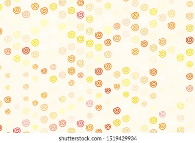 Light Orange vector layout with wry lines. Colorful abstract illustration with gradient lines. Elegant pattern for a brand book.