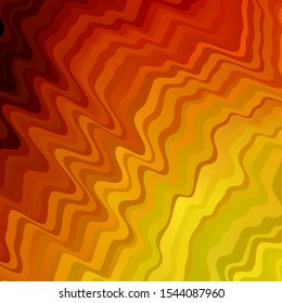 Light Orange vector layout with wry lines. Colorful illustration with curved lines. Pattern for websites, landing pages.