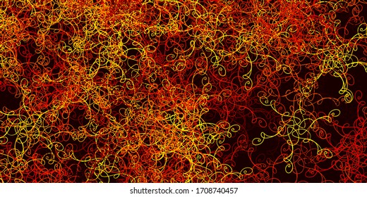 Light Orange vector layout with wry lines. Colorful illustration, which consists of curves. Template for your UI design.