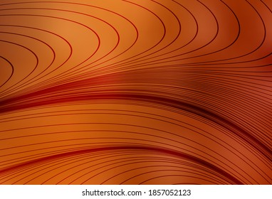 Light Orange vector layout with wry lines. Creative illustration in halftone style with gradient. Simple template for your design.