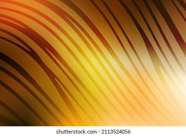 Light Orange vector layout with wry lines. Brand new colorful illustration in curved style. Best design for your business.
