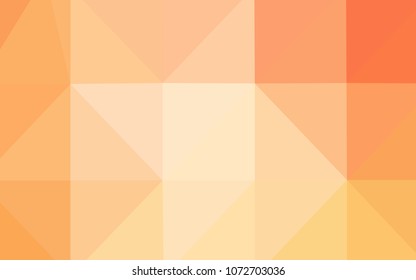Light Orange vector low poly cover. Colorful illustration in polygonal style with gradient. A new texture for your design.