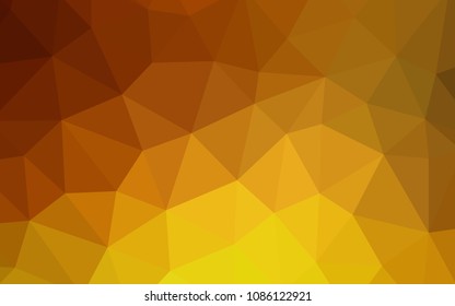 Light Orange vector low poly texture. Polygonal abstract illustration with gradient. Completely new template for your banner.