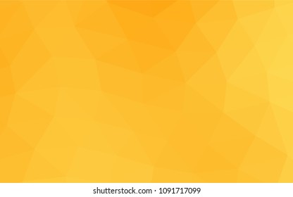 Light Orange vector low poly template. A vague abstract illustration with gradient. The polygonal design can be used for your web site.