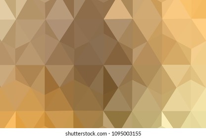 Light Orange vector low poly cover. Geometric illustration in Origami style with gradient.  Best triangular design for your business.