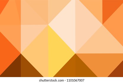 Light Orange vector low poly cover. A sample with polygonal shapes. A new texture for your design.