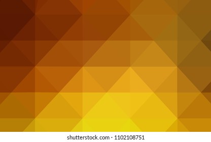 Light Orange vector low poly texture. Geometric illustration in Origami style with gradient.  Polygonal design for your web site.
