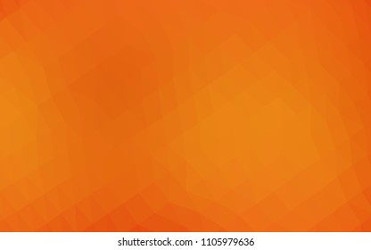 Light Orange vector low poly cover. Shining colored illustration in a Brand new style. The textured pattern can be used for background.