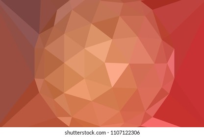 Light Orange vector low poly layout with a diamond. Shining colorful illustration with triangles. Brand new style for your business design.