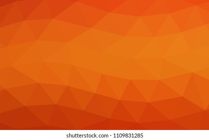 Light Orange vector low poly low poly. Shining illustration, which consist of triangles. A completely new template for your business design.