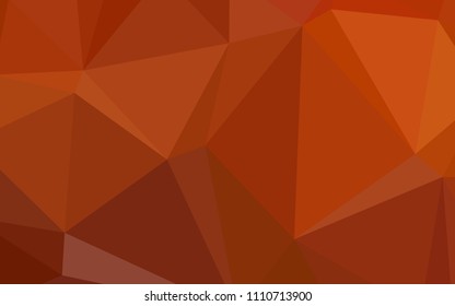 Light Orange vector low poly cover. Polygonal abstract illustration with gradient. Textured pattern can be used for background.