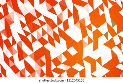 Light Orange vector low poly cover. Creative geometric illustration in Origami style with gradient. The polygonal design can be used for your web site.
