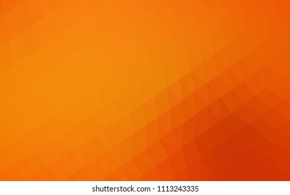 Light Orange vector low poly layout. A vague abstract illustration with gradient. The best triangular design for your business.