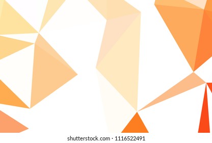 Light Orange vector low poly layout. Polygonal abstract illustration with gradient. A new texture for your web site.